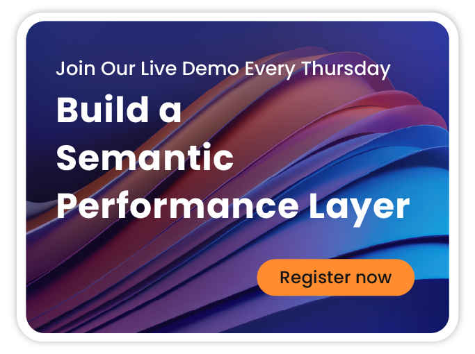 Live Demo Semantic Performance Layer